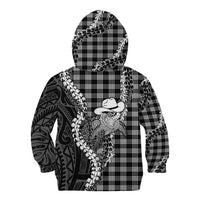 Black Hawaii Palaka Cowboy Turtle Kid Hoodie Hawaiian Paniolo Puakenikeni Maile Lei