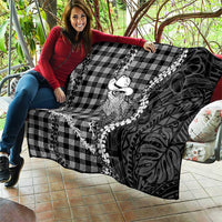 Black Hawaii Palaka Cowboy Turtle Quilt Hawaiian Paniolo Puakenikeni Maile Lei
