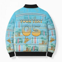 Custom Hawaii Surfing Bomber Puffer Jacket He'e Nalu