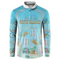 Custom Hawaii Surfing Button Sweatshirt He'e Nalu
