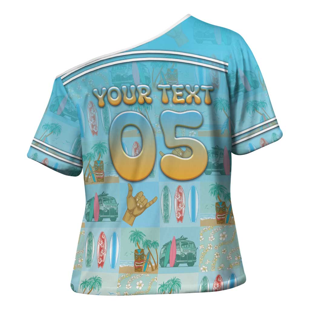 Custom Hawaii Surfing Cross Shoulder Shirt He'e Nalu