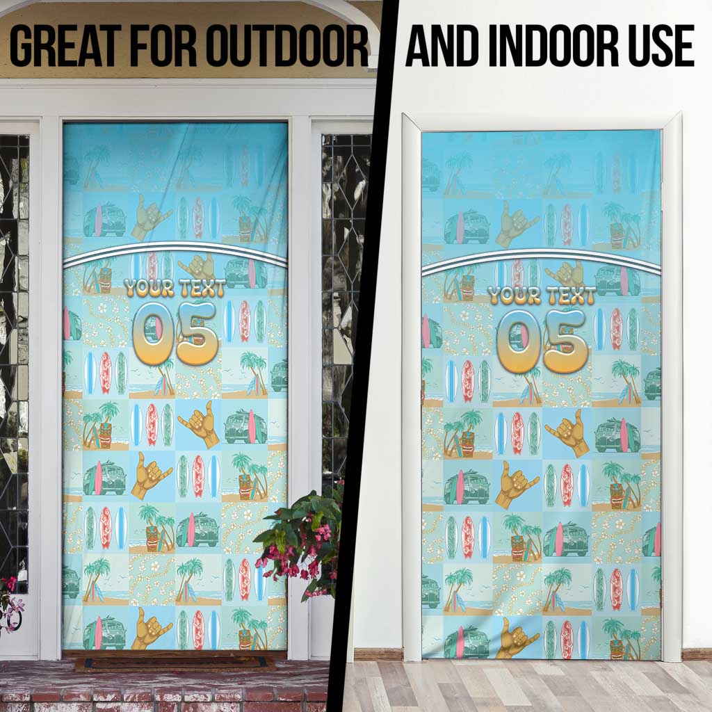 Custom Hawaii Surfing Door Cover He'e Nalu