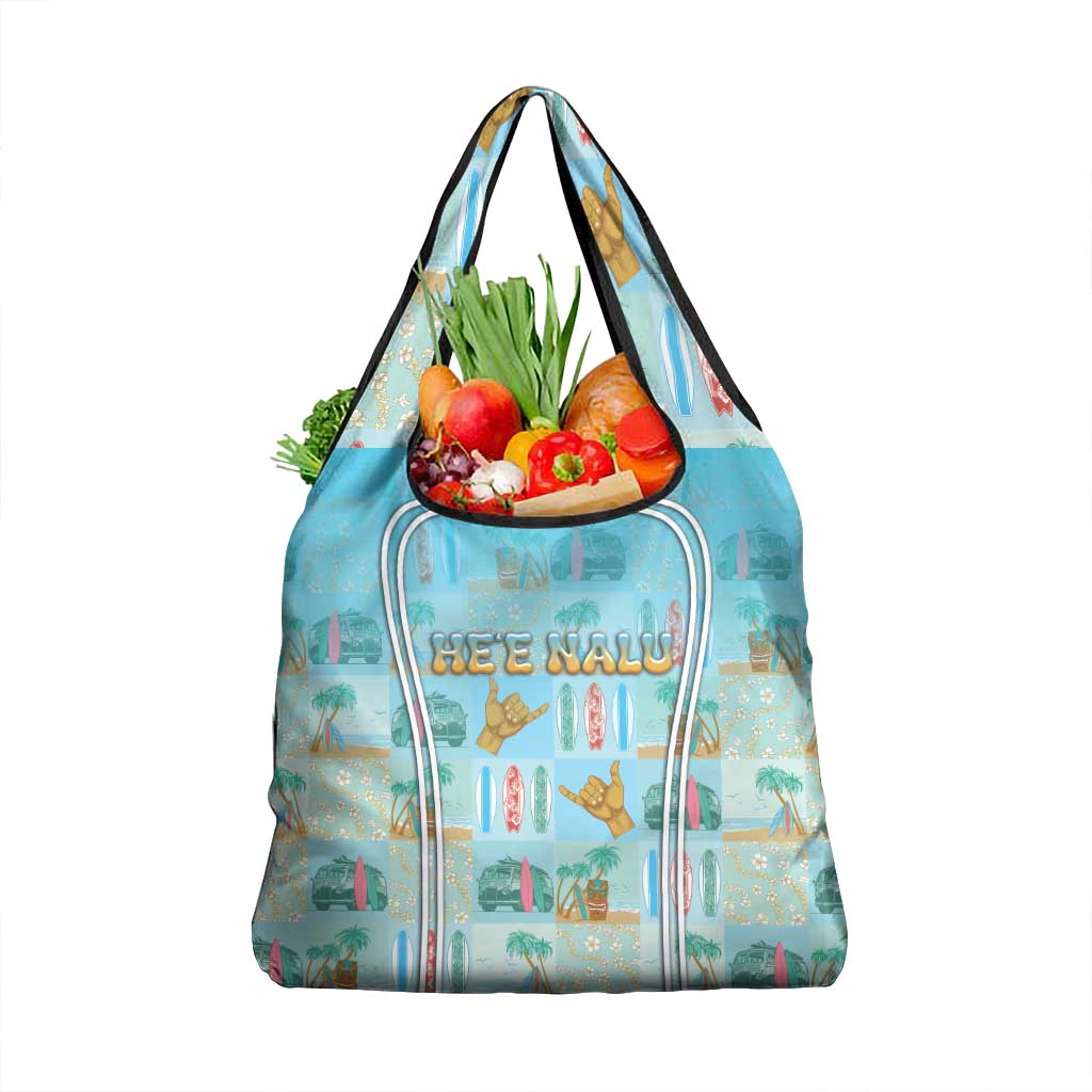 Hawaii Surfing Grocery Bag He'e Nalu