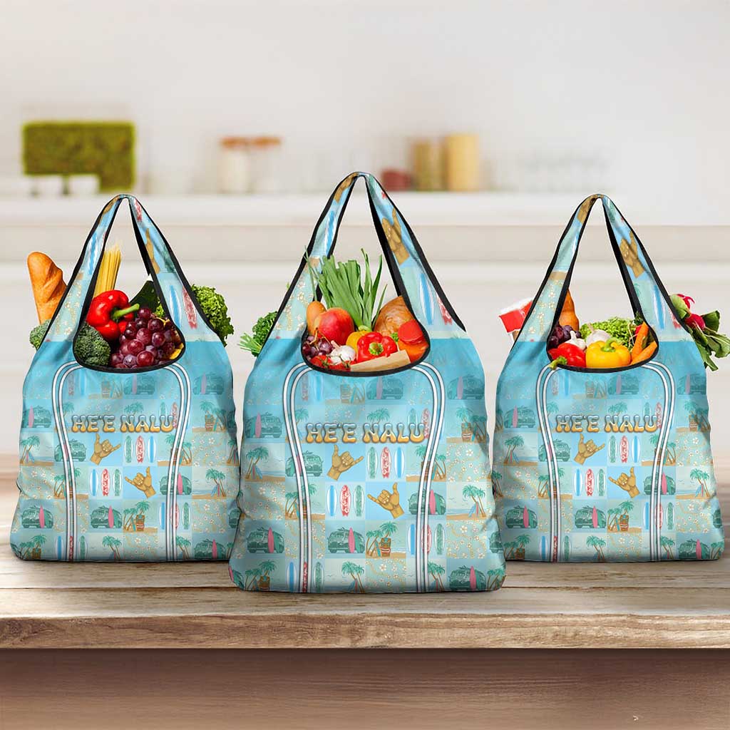 Hawaii Surfing Grocery Bag He'e Nalu