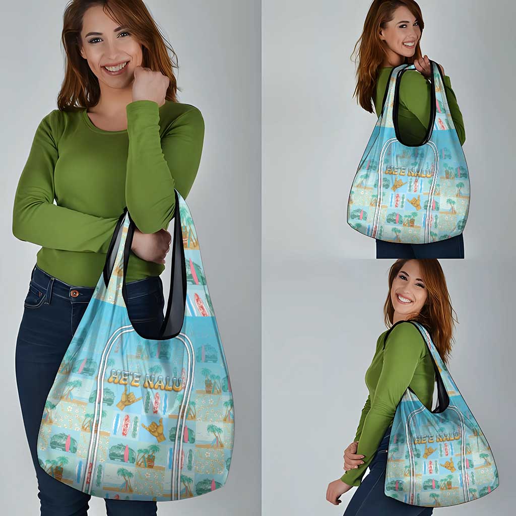 Hawaii Surfing Grocery Bag He'e Nalu