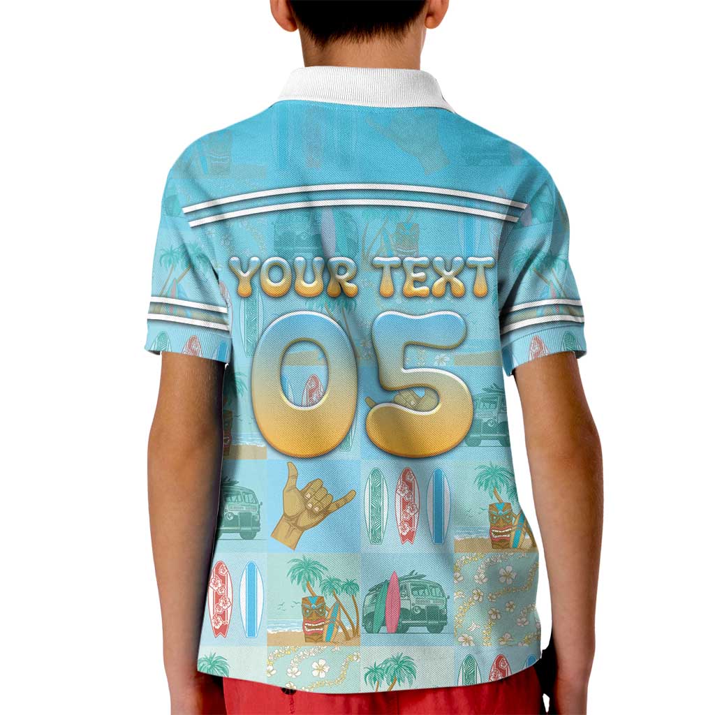 Custom Hawaii Surfing Kid Polo Shirt He'e Nalu