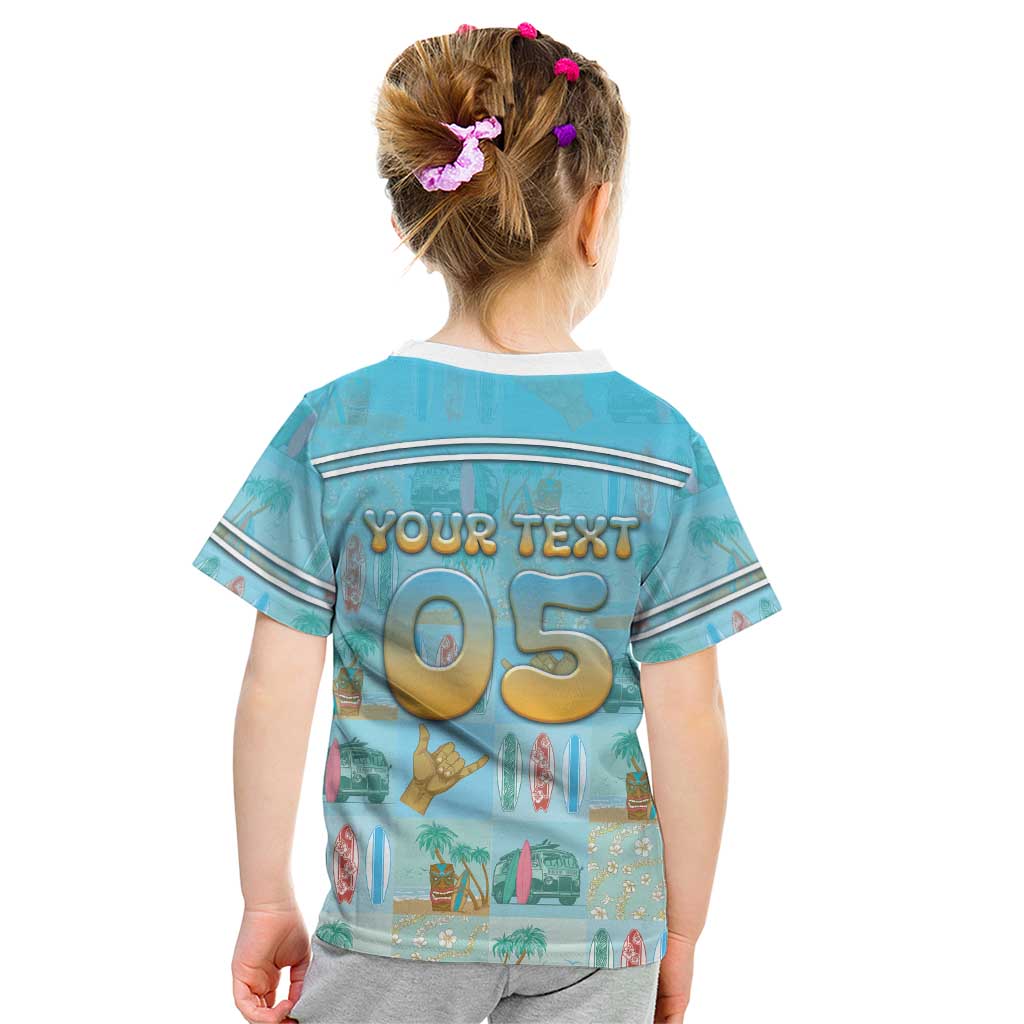 Custom Hawaii Surfing Kid T Shirt He'e Nalu