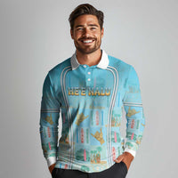 Custom Hawaii Surfing Long Sleeve Polo Shirt He'e Nalu