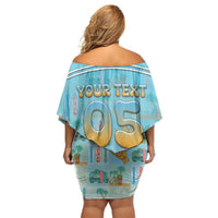 Custom Hawaii Surfing Off Shoulder Short Dress He'e Nalu