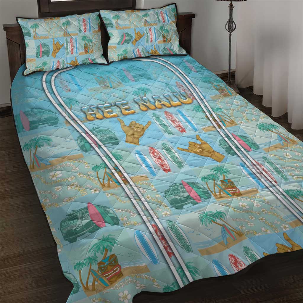 Hawaii Surfing Quilt Bed Set He'e Nalu