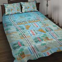 Hawaii Surfing Quilt Bed Set He'e Nalu