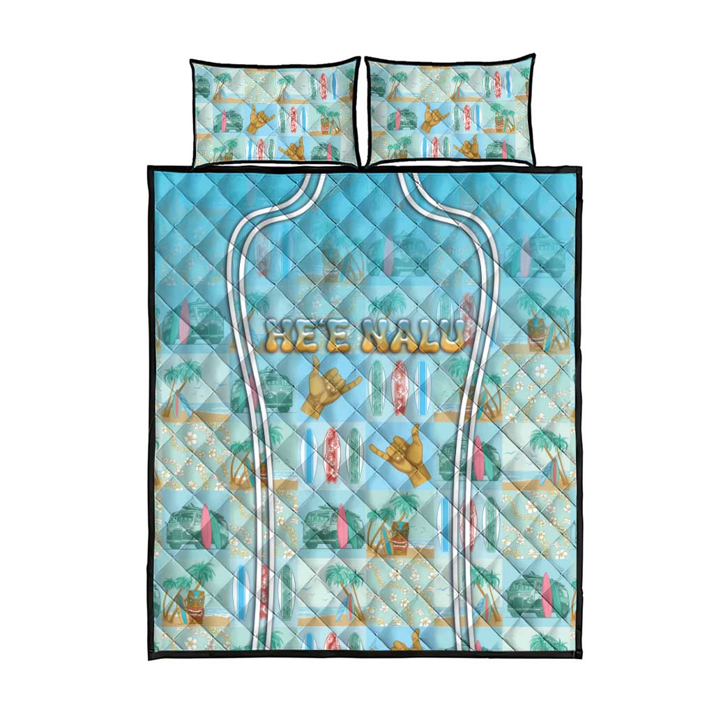Hawaii Surfing Quilt Bed Set He'e Nalu