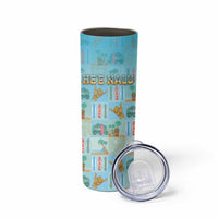 Custom Hawaii Surfing Skinny Tumbler He'e Nalu