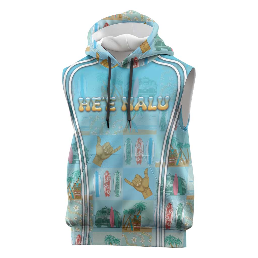 Custom Hawaii Surfing Sleeveless Hoodie He'e Nalu