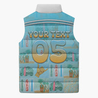 Custom Hawaii Surfing Sleeveless Puffer Jacket He'e Nalu