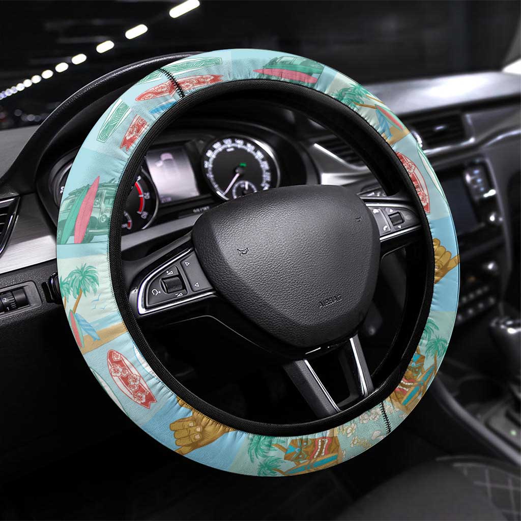 Hawaii Surfing Steering Wheel Cover He'e Nalu