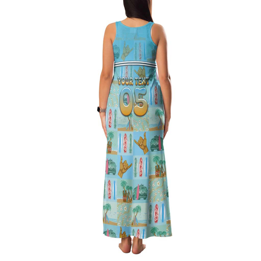 Custom Hawaii Surfing Tank Maxi Dress He'e Nalu