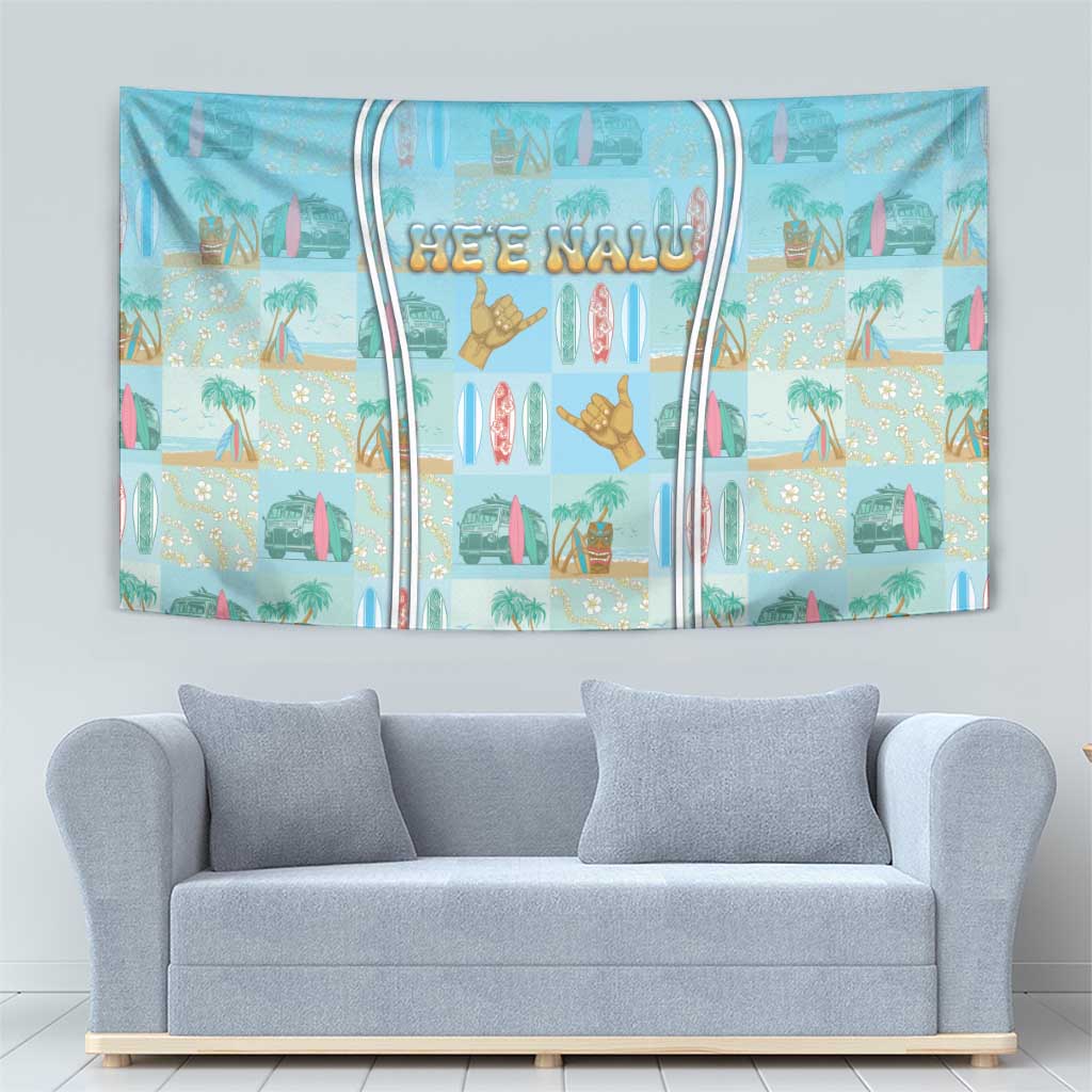 Hawaii Surfing Tapestry He'e Nalu