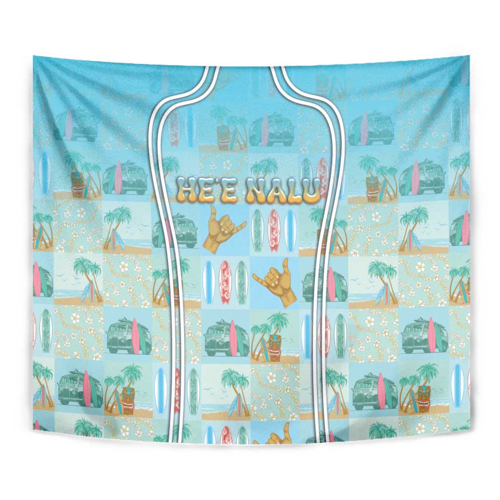 Hawaii Surfing Tapestry He'e Nalu