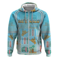 Custom Hawaii Surfing Zip Hoodie He'e Nalu