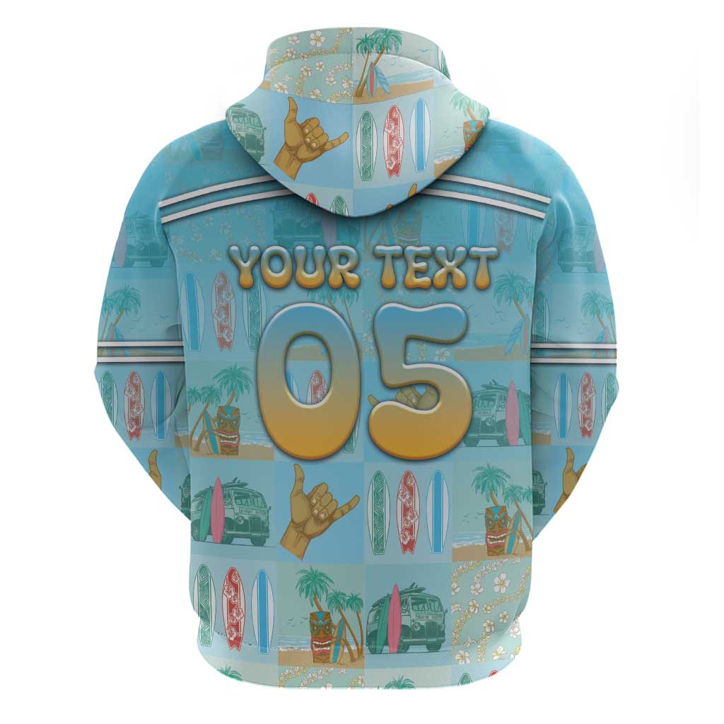 Custom Hawaii Surfing Zip Hoodie He'e Nalu