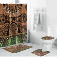 Polynesia Maui Tattoo Inspired Bathroom Set Tropical Leaf Skirt Costume