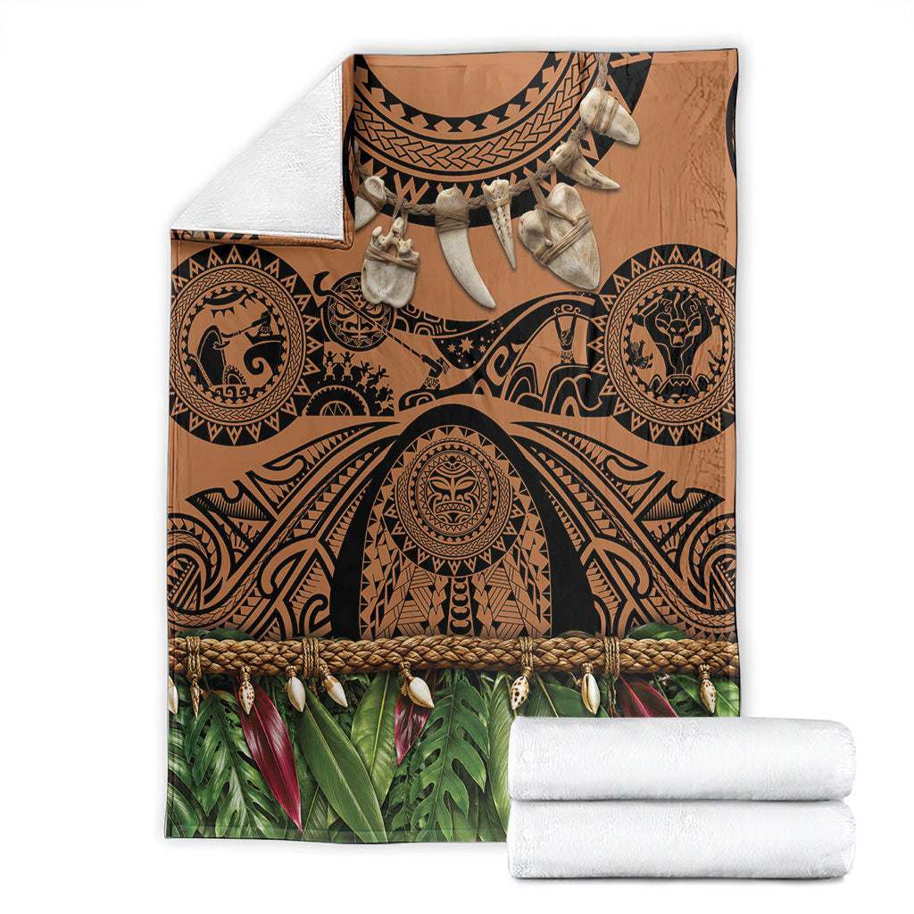 Polynesia Maui Tattoo Inspired Blanket Tropical Leaf Skirt Costume