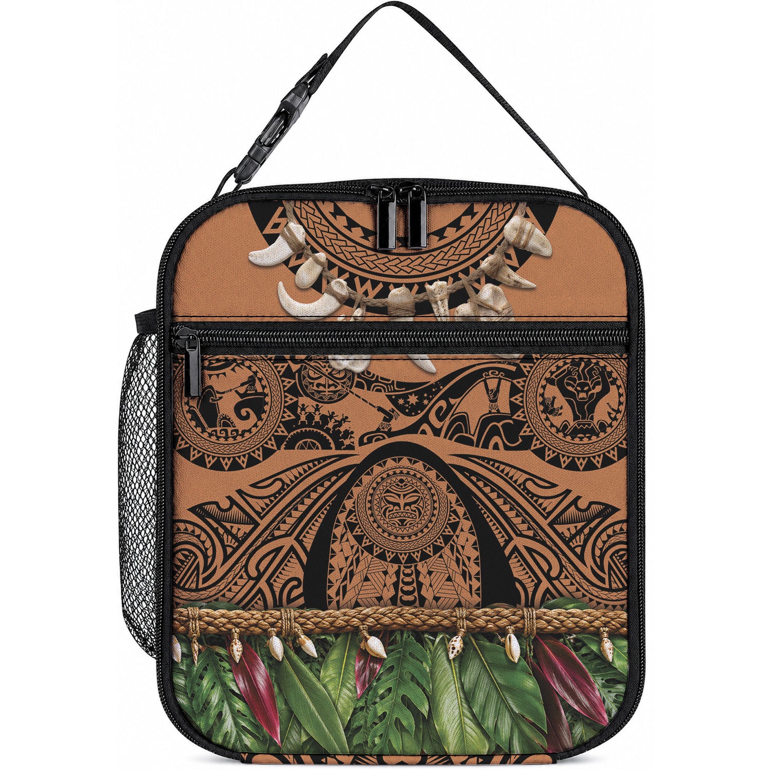 Polynesia Maui Tattoo Inspired Lunch Bag Tropical Leaf Skirt Costume