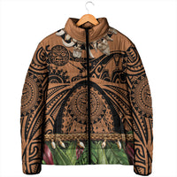 Polynesia Maui Tattoo Inspired Padded Jacket Tropical Leaf Skirt Costume