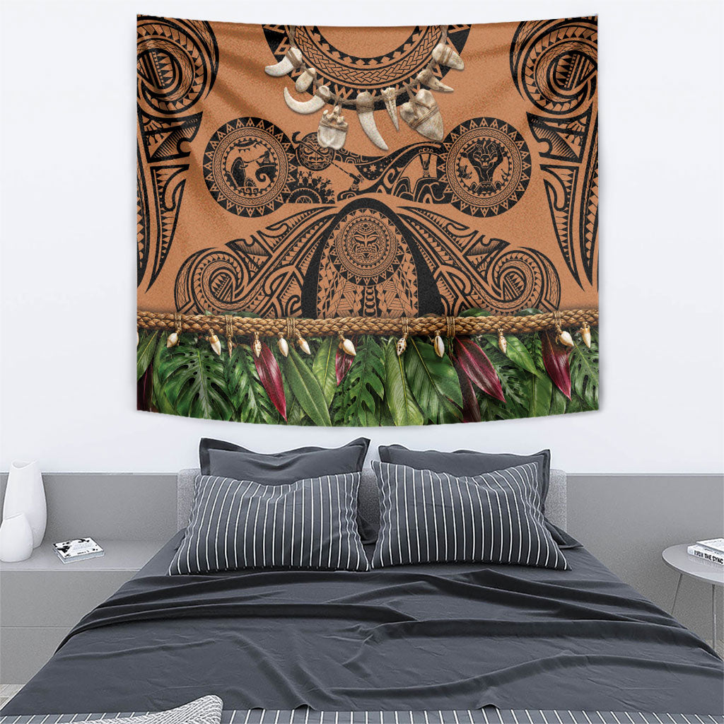 Polynesia Maui Tattoo Inspired Tapestry Tropical Leaf Skirt Costume
