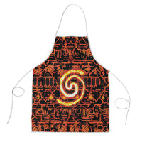 Polynesia Lava Monster Cosplay Apron Fiery Glowing Volcano Crack Pattern