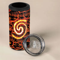 Polynesia Lava Monster Cosplay 4 in 1 Can Cooler Tumbler Fiery Glowing Volcano Crack Pattern