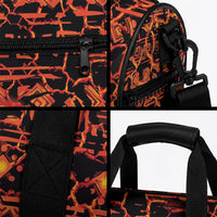 Polynesia Lava Monster Cosplay Duffle Bag Fiery Glowing Volcano Crack Pattern