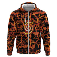 Polynesia Lava Monster Cosplay Hoodie Fiery Glowing Volcano Crack Pattern