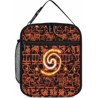 Polynesia Lava Monster Cosplay Lunch Bag Fiery Glowing Volcano Crack Pattern