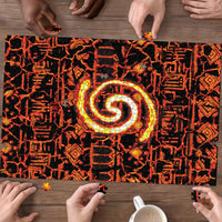 Polynesia Lava Monster Cosplay Puzzle Fiery Glowing Volcano Crack Pattern