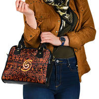 Polynesia Lava Monster Cosplay Shoulder Handbag Fiery Glowing Volcano Crack Pattern
