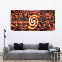 Polynesia Lava Monster Cosplay Tapestry Fiery Glowing Volcano Crack Pattern