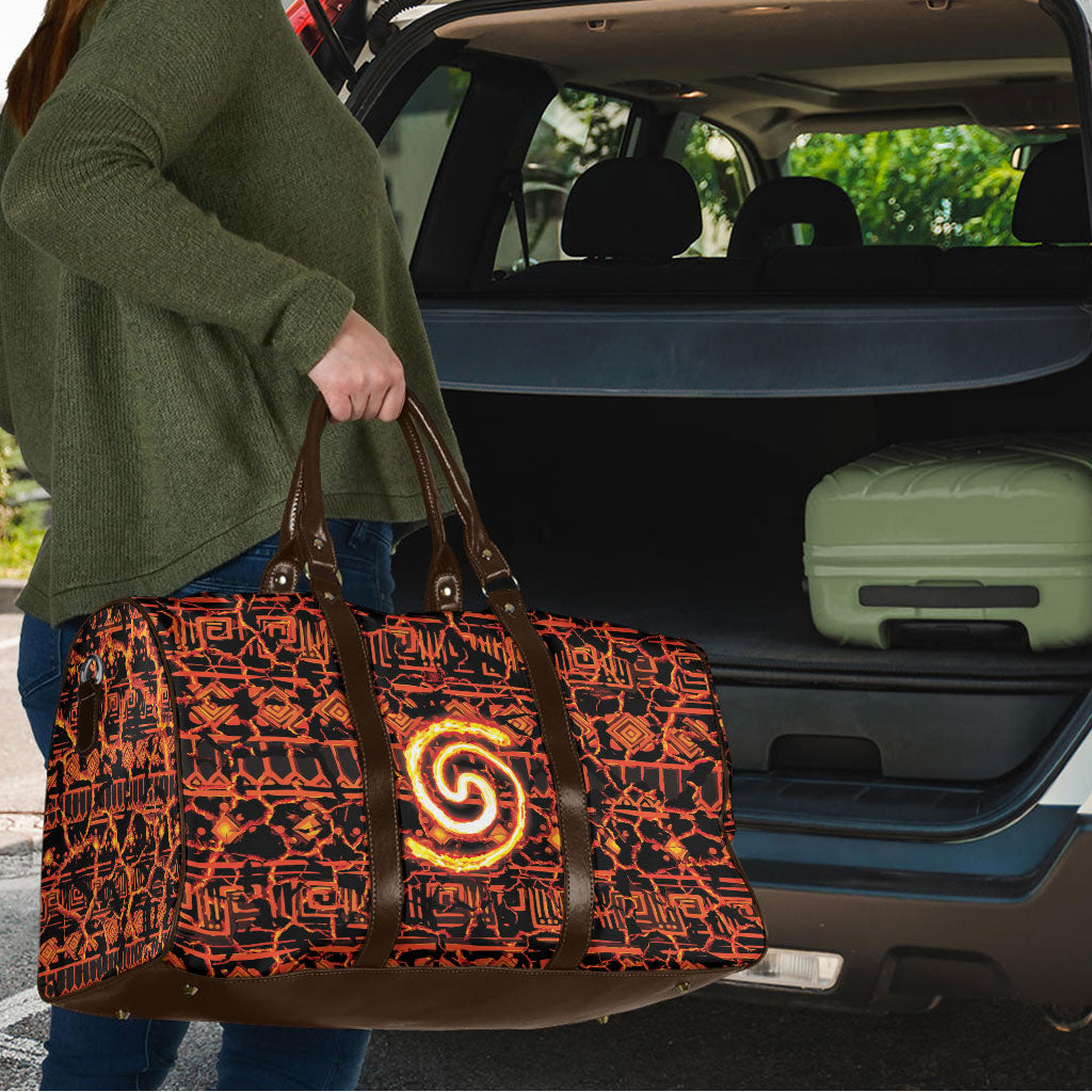 Polynesia Lava Monster Cosplay Travel Bag Fiery Glowing Volcano Crack Pattern