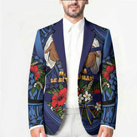 Samoa Manuia Le Kerisimasi Blazer Jesus Hands Bethlehem Star Hibiscus DT05 - Polynesian Pride