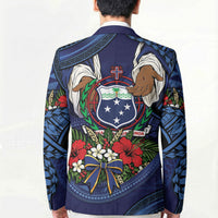 Samoa Manuia Le Kerisimasi Blazer Jesus Hands Bethlehem Star Hibiscus DT05 - Polynesian Pride