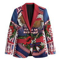 American Samoa Manuia Le Kerisimasi Blazer Jesus Hands Bethlehem Star Hibiscus DT05 Unisex Navy - Polynesian Pride