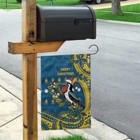 Nauru Christmas Garden Flag Frigatebird Bird Santa Tribal Waves - Polynesian Pride