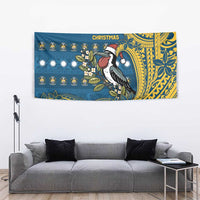 Nauru Christmas Tapestry Frigatebird Bird Santa Tribal Waves - Polynesian Pride