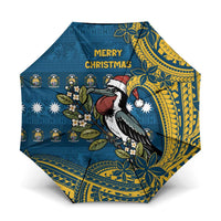 Nauru Christmas Umbrella Frigatebird Bird Santa Tribal Waves - Polynesian Pride
