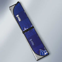 Northern Mariana Islands Christmas Auto Sun Shade Seashell Xmas Tree Tribal Waves - Polynesian Pride