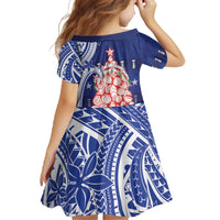 Northern Mariana Islands Christmas Family Matching Off The Shoulder Long Sleeve Dress and Hawaiian Shirt Seashell Xmas Tree Tribal Waves - Polynesian Pride