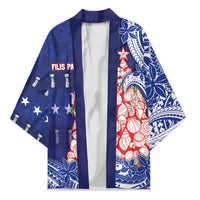 Northern Mariana Islands Christmas Kimono Seashell Xmas Tree Tribal Waves - Polynesian Pride