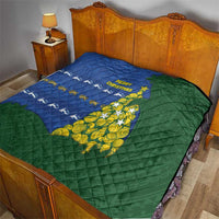 Solomon Islands Christmas Quilt Seashell Xmas Tree Tribal Waves - Polynesian Pride