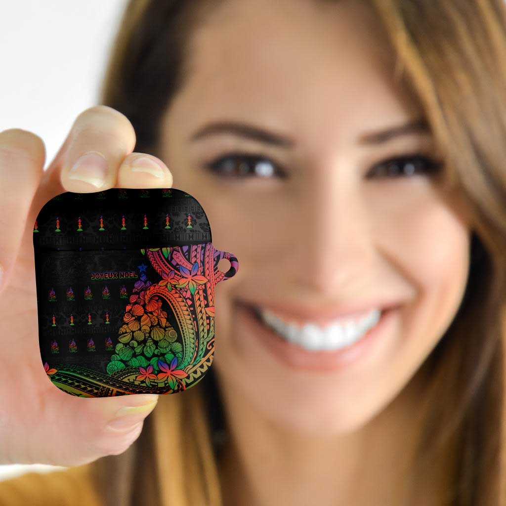 New Caledonia Christmas AirPods Case Seashell Xmas Tree Tribal Waves - Polynesian Pride